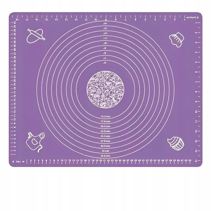 Folie de framantat, Zola, ideal pentru intinderea aluatului, din silicon, flexibil, 40x50 cm, mov Folie de framantat, Zola, ideal pentru intinderea aluatului, din silicon, flexibil, 40x50 cm, mov